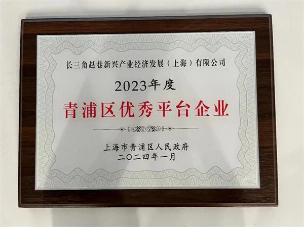 金沙js1996官网长三角赵巷公司连气儿5年连任“青浦区卓越平台企业”名誉称谓